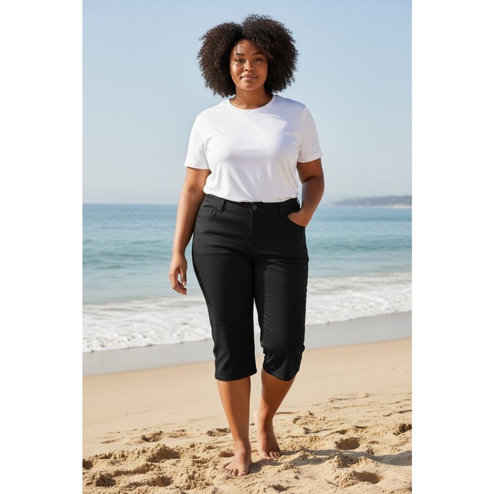 Terra & Sky Normcore Jegging Capri Pants Womens 4X Stretch Casual Y2K